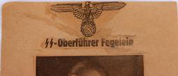 WWII GERMAN REICH HERMAN FEGELEIN SIGNED PHOTOS