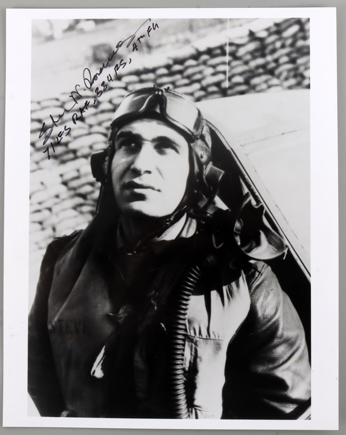 WWII US FAMOUS PILOTS & ACES SIGNED PHOTOGRAPHS