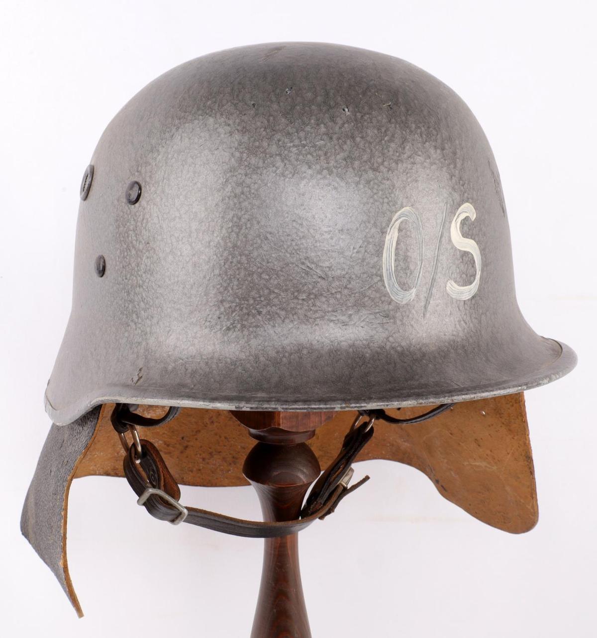 WWII GERMAN REICH VULCAN FIBER FIRE POLICE HELMET