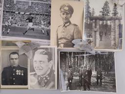 WWII GERMAN MEDALS &  OLYMPIC PHOTOS & RAD BUCKLE