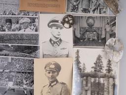 WWII GERMAN MEDALS &  OLYMPIC PHOTOS & RAD BUCKLE