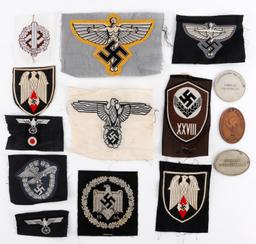 WWII GERMAN REICH INSIGNIA & GESTAPO TAGS LOT