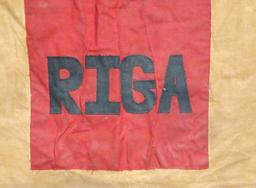 WWII GERMAN RED CROSS RIGA FLAG 45 X 41 INCHES