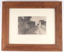 C A PLATT 1884 RUE DU MONT CENIS ETCHING IN BLACK