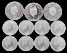 AUSTRALIAN HALF OUNCE 3 ELIZABETH ATHENS COINS