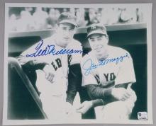 TED WILLIAMS JOE DIMAGGIO AUTOGRAPHS WITH COA