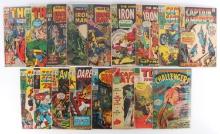 LOT OF 17 VINTAGE MARVEL COMICS IRON MAN THOR ETC