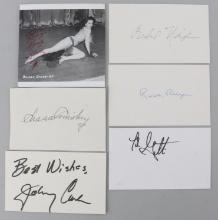 LOT OF 6 AUTOGRAPH CARDS REAGAN NIXON GOTTI CASH