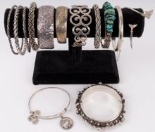 DEALERS LOT 13 STERLING SILVER BRACELETS