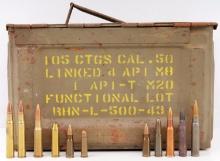 LARGE BOX FULL OF WWII & POST WAR RIFLE AMMUNITION