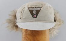 WWII GERMAN WINTER SHEEP WOOL WEHRMACHT HAT