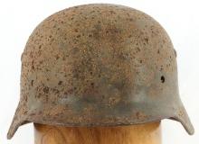 WWII BATTLEFIELD RELIC M40 GERMAN HELMET