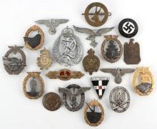 19 WWII GERMAN LUFTWAFFE & KRIEGSMARINE BADGES LOT