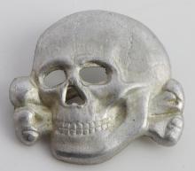 WWII GERMAN WAFFEN SS TOTENKOPF CAP PIN