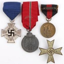 4 WWII GERMAN REICH WAR MERIT & 25 YEAR CROSS LOT