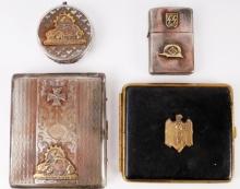 WWII GERMAN CIGARETTE CASE LIGHTER POCKET ASHTRAY