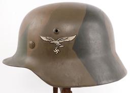 M1940 LUFTWAFFE STAHLHELM HELMET W CAMO PAINT