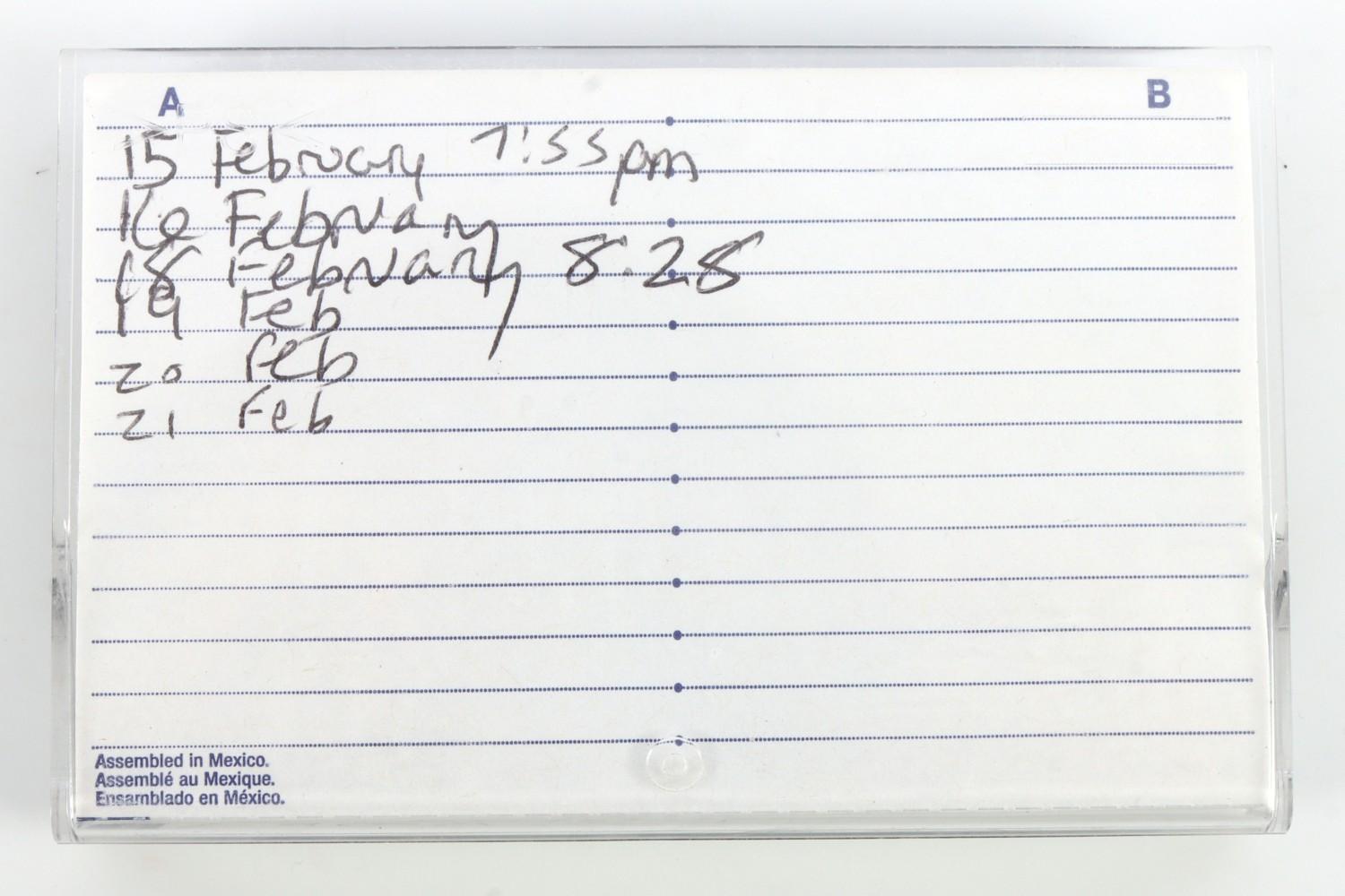 CHARLES MANSON PRISON CASSETTE TAPE RECORDING