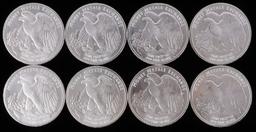 LOT OF 8 SILVER BULLION 1 OZT ROUNDS LIBERTY