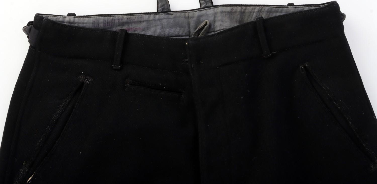 WWII GERMAN THIRD REICH BLACK UNIFORM BREECHES