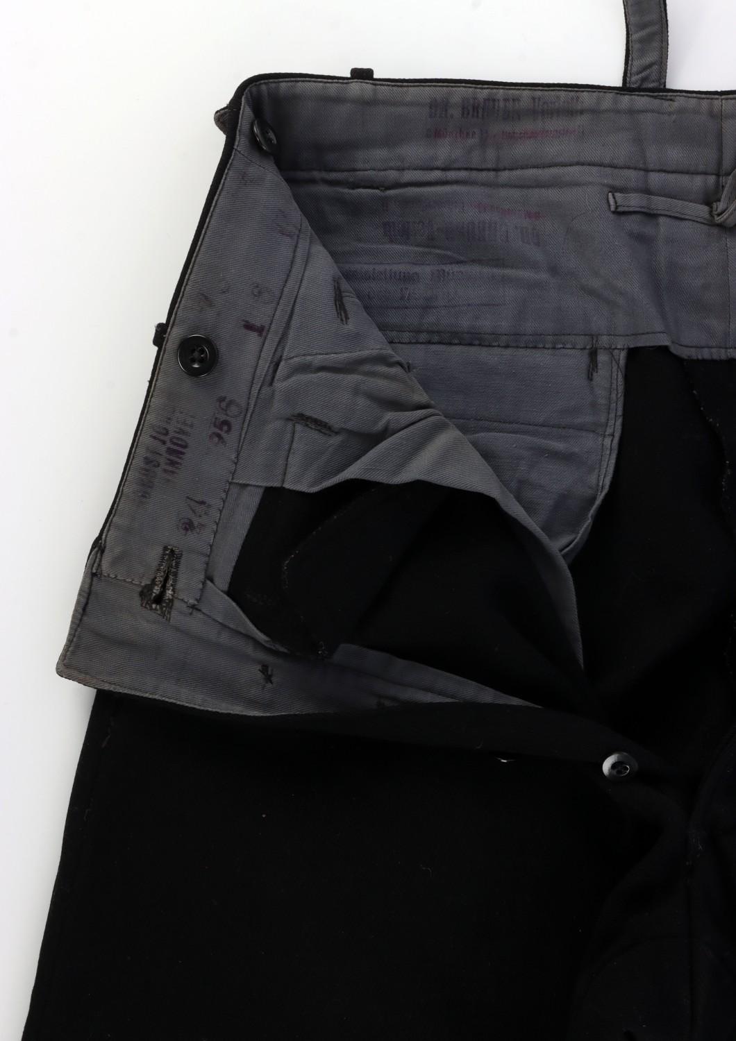 WWII GERMAN THIRD REICH BLACK UNIFORM BREECHES