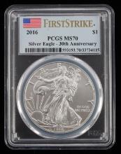 2016 FIRST STRIKE SILVER AMERICAN EAGLE PCGS MS70