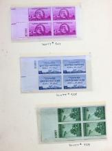 ALBUM OF OVER 100 4 STAMP PLATE BLOCK COLLECTION