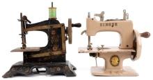 LOT OF 2 VINTAGE CHILDS TOY SINGER SEWING MACHINES