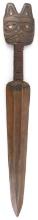 TLINGIT COPPER DAGGER WITH BEAVER HANDLE