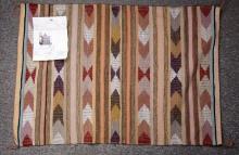 NATIVE AMERICAN NAVAJO RUG GANADO DESIGN JOE COA