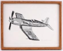B DONALDSON SIGNED BUDWEISER AIRPLANE PRINT