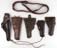 6 PCS VINTAGE MILITARY HOLSTER SERVICE RIFLE SLING