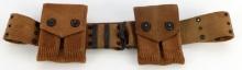 WWI MILLS AMMO BELT & M1911 MAGAZINE POUCHES