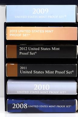 2008 TO 2019 U.S. MINT PROOF 12 SET LOT