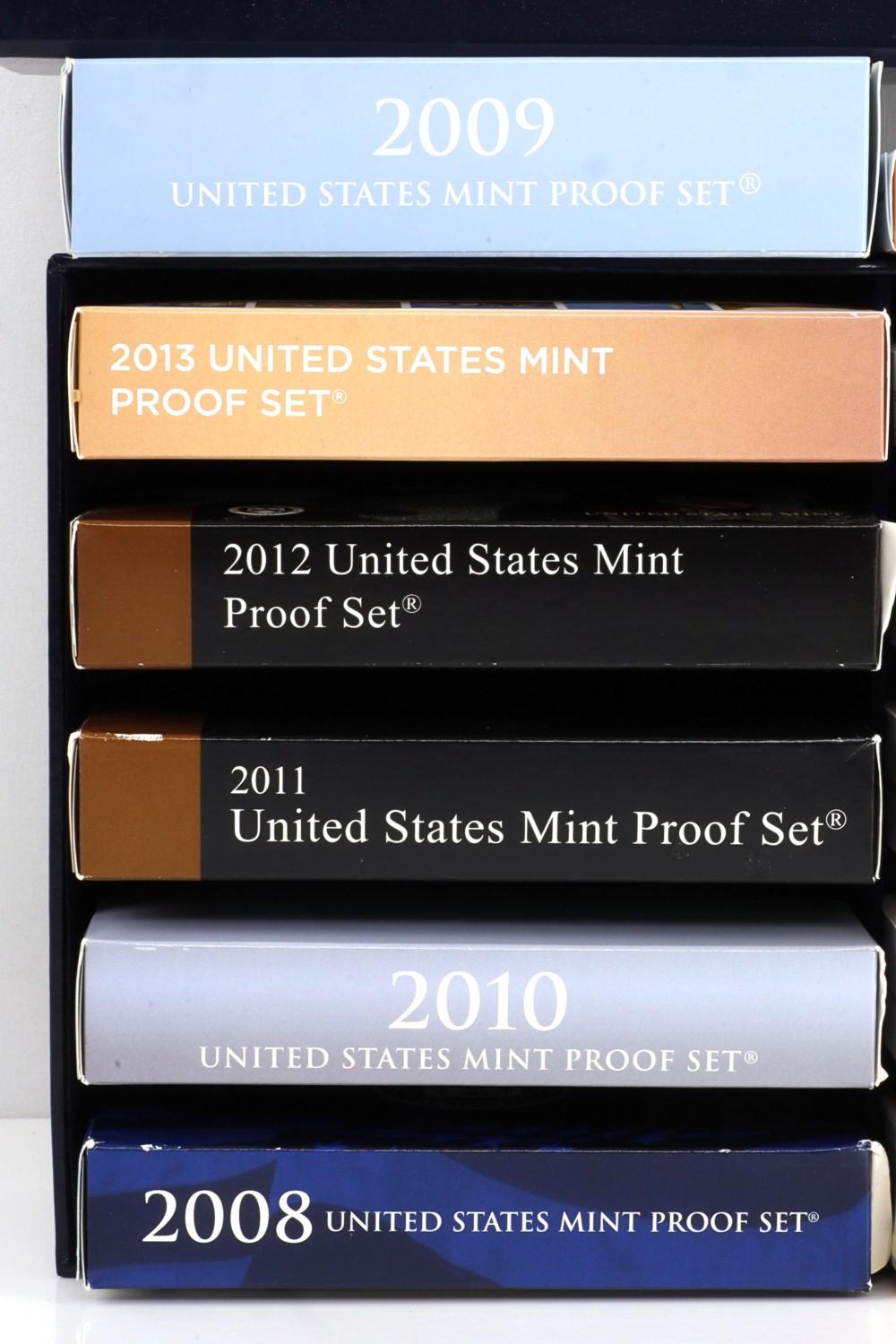 2008 TO 2019 U.S. MINT PROOF 12 SET LOT