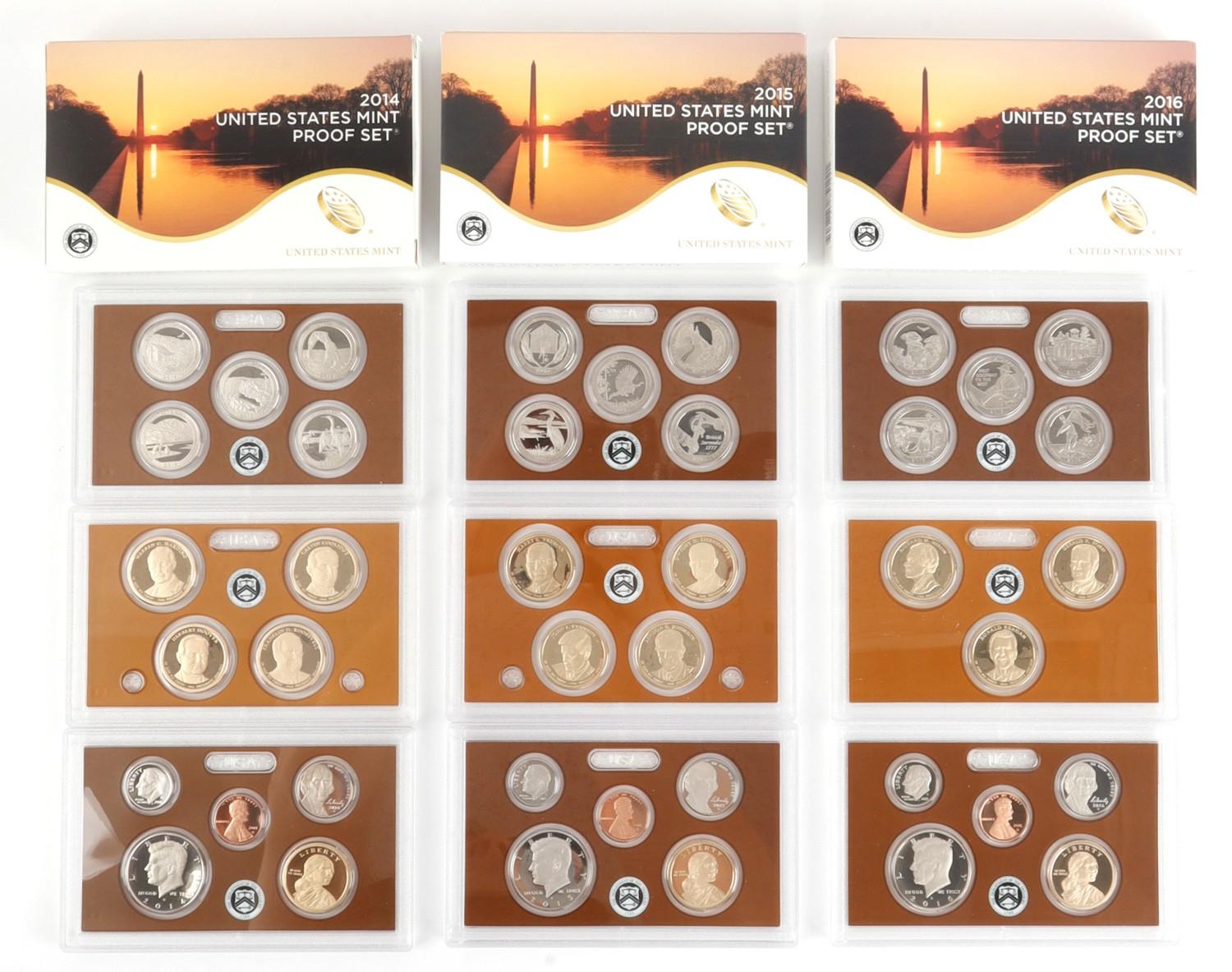 2008 TO 2019 U.S. MINT PROOF 12 SET LOT