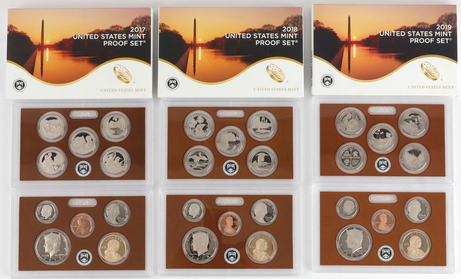 2008 TO 2019 U.S. MINT PROOF 12 SET LOT