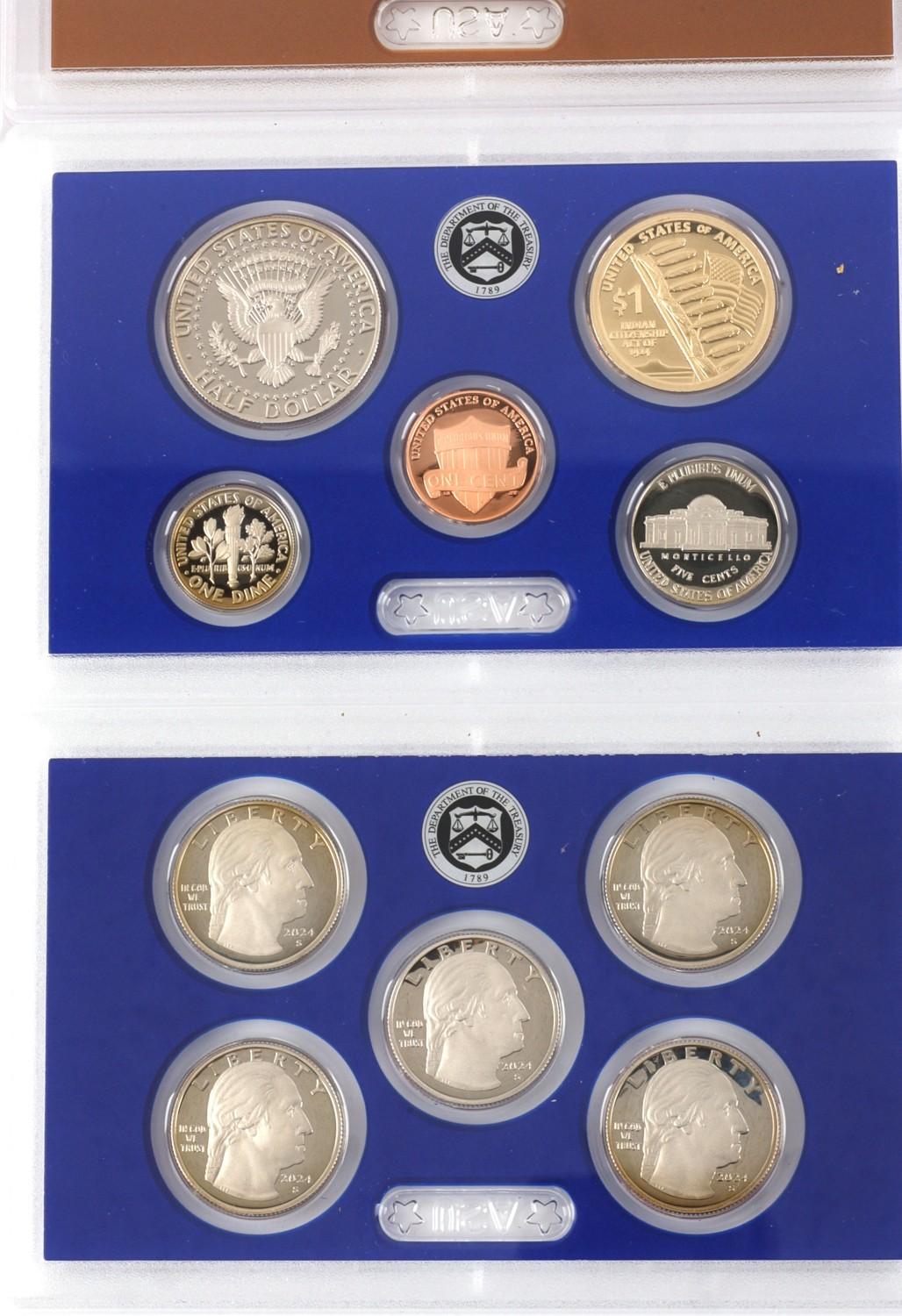 2020 2021 2022 2023 2024 U.S. PROOF SET LOT