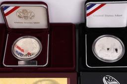 SILVER COMMEMORATIVE COINS MIXED US MINT LOT 10
