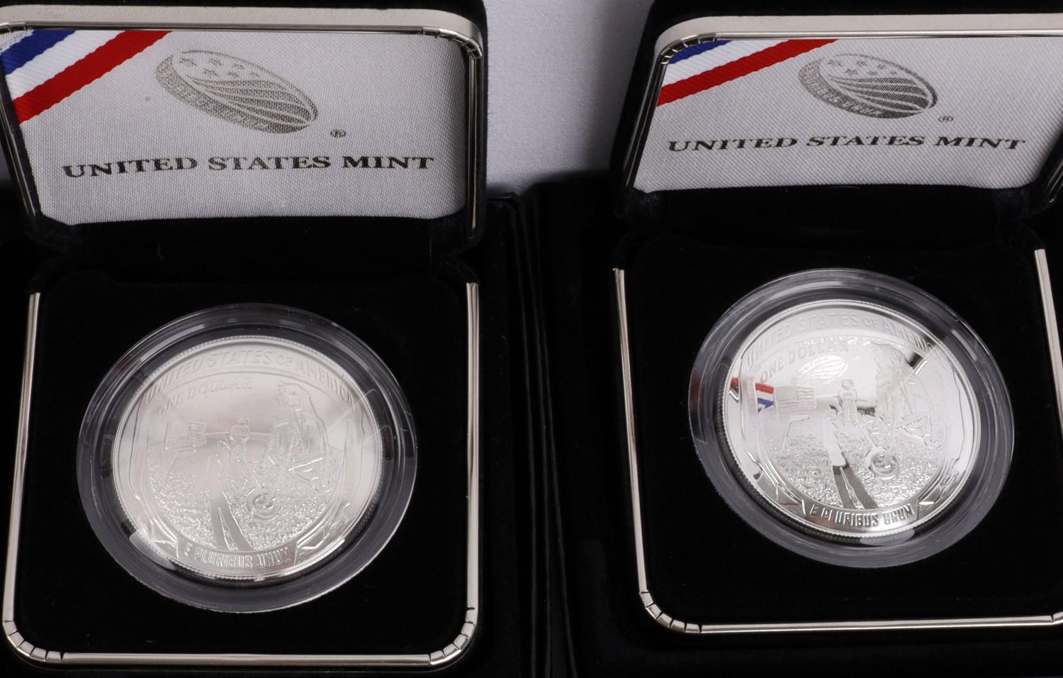 SILVER COMMEMORATIVE COINS MIXED US MINT LOT 10