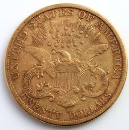 1896 US $20 TWENTY DOLLAR GOLD COIN