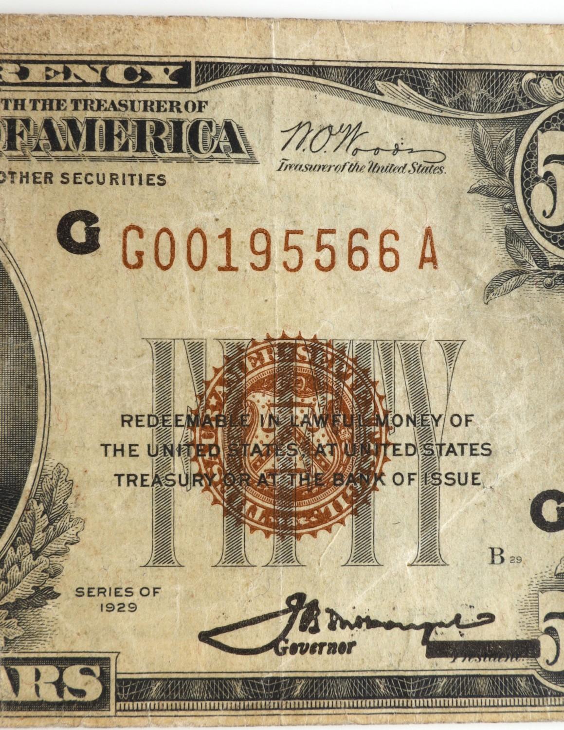 2 NATIONAL CURRENCY CHICAGO 1929 SERIES $50 & $100