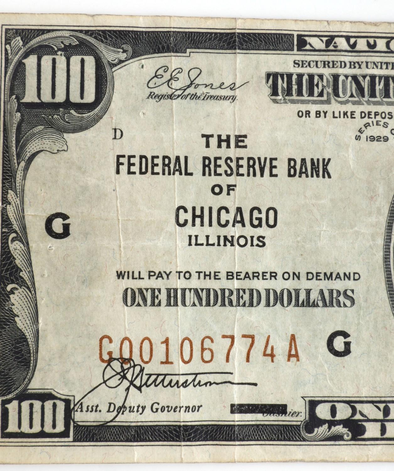 2 NATIONAL CURRENCY CHICAGO 1929 SERIES $50 & $100