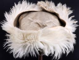 WWII GERMAN LUFTWAFFE COLD WEATHER RABBIT FUR HAT