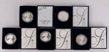 AMERICAN EAGLE SILVER PROOF LOT OF 5 MIX DATE