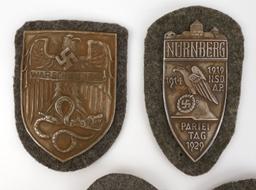 WWII GERMAN THIRD REICH CAMPAIGN SHIELDS LOT OF 7