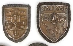 WWII GERMAN THIRD REICH CAMPAIGN SHIELDS LOT OF 7