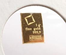 1 GRAM .999 FINE GOLD BAR ESSAYEUR