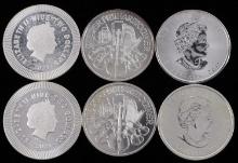 LOT 6 SILVER OWL MAPLE AUSTRIA PHILHARMONIC COINS