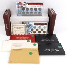 U.S MINT SILVER CLAD PROOF SET & WWII PENNY NICKEL